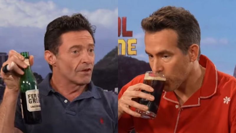 Las imperdibles reacciones de Ryan Reynolds y Hugh Jackman al probar el fernet